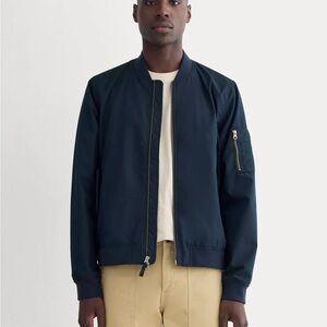 Everlane Men's Deep Navy Bomber Jacket - medium